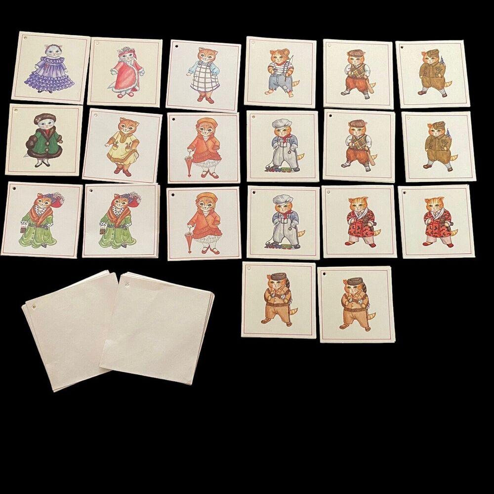 Lot of 20 Kitty Cucumber Gift Note Cards and Envelopes Vintage 1985